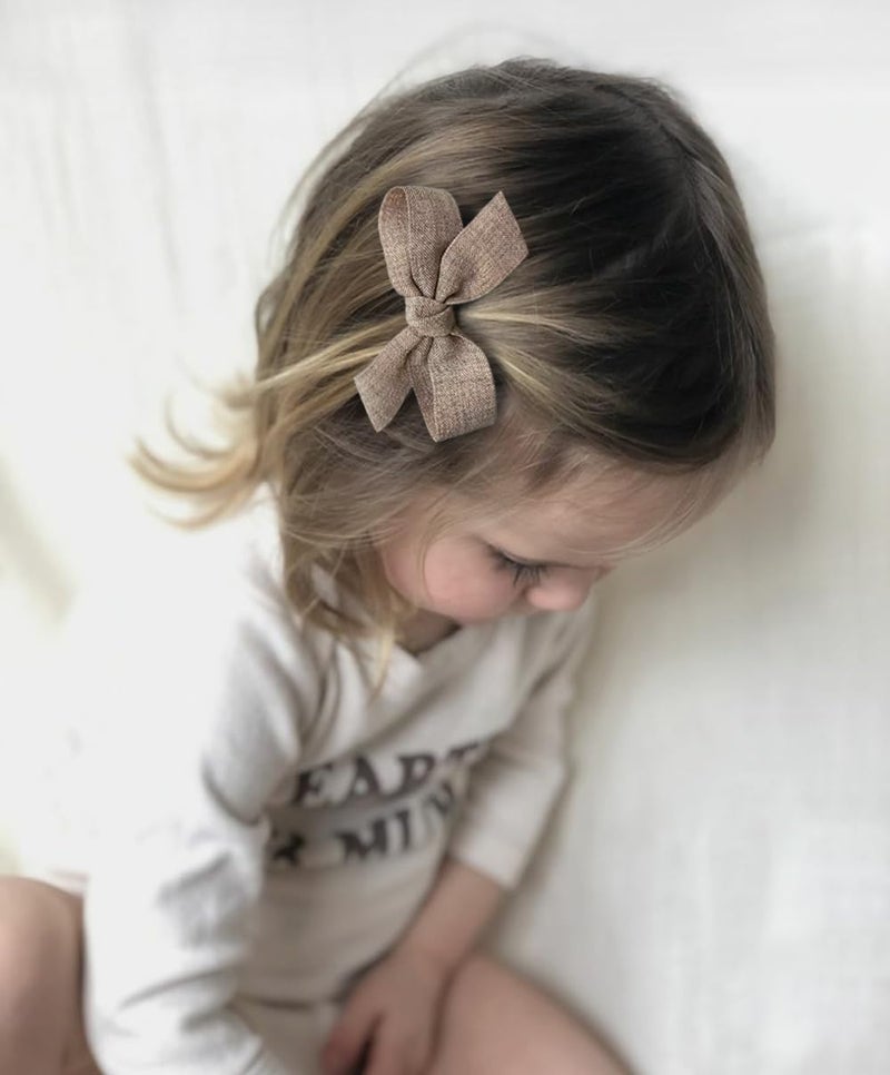 Cherssy Baby Girls Hair Bows Clips, 10pcs Boutiques Barrettes Fully Lined Alligator Clips Hair Accessories for Infants Toddlers Fine Hair by Cherssy - Image 2